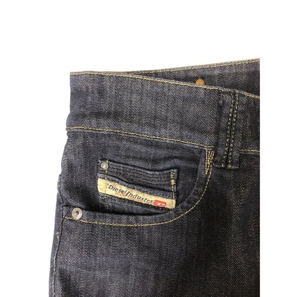 Diesel Industry Brucke Woman 26x30 Blue Denim Jeans Skinny Leg Hemmed Stretch - Picture 5 of 10